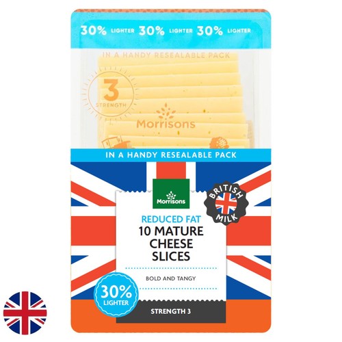 Morrisons 30% Lighter Mature Cheese Slices 250g
