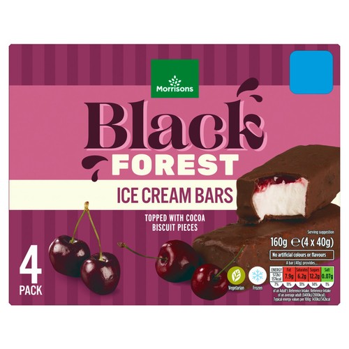 Morrisons Black Forest Ice Cream Bars 200ml 
