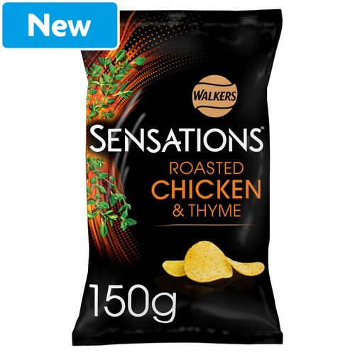Walkers Sensations Roasted Chicken & Thyme Sharing Crisps 150g