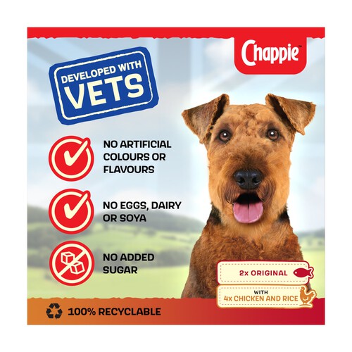 Chappie Adult Wet Dog Food Tins Favourites In Loaf 