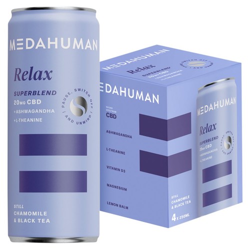 Medahuman Still Relax CBD Chamomile & Black Tea 4x250ml