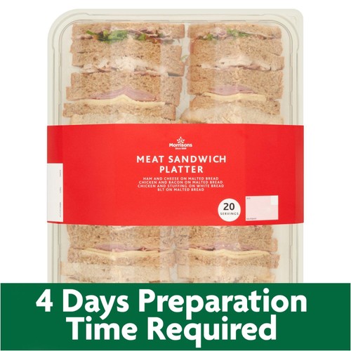 Cooked Meat Sandwich Platter (20 Pieces) - Eat On Same Day  FTO