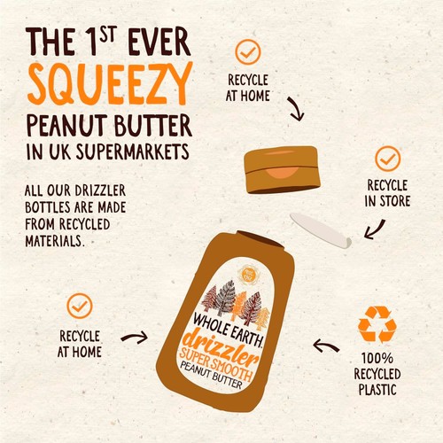 Whole Earth Drizzler Super Smooth Peanut Butter 320g