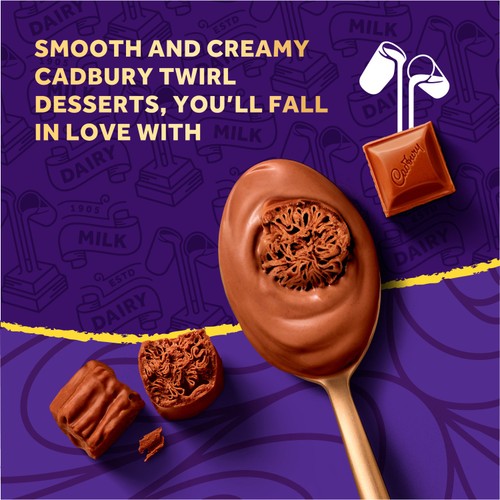 Cadbury Dairy Milk Chocolate Dessert Pot with Twirl Pieces 345g