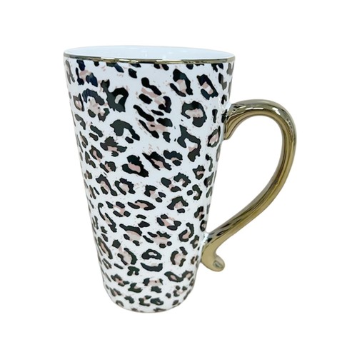 Nutmeg Leopard Print Latte Mug