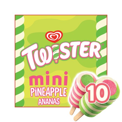 Twister Mini Pineapple Ice Cream Lollies 10 x 50ml