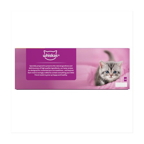 Whiskas 2-12 Months Cat Pouches Poultry Feasts In Jelly 