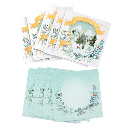 Morrisons Woodland Scene Cards 5 Pack Packaged Cards