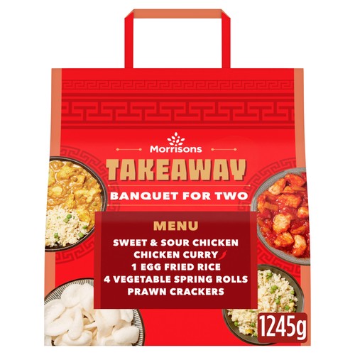 Morrisons takeaway banquet for two sweet sour chicken chicken curry