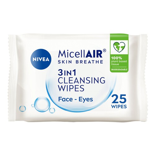 NIVEA Micellar Biodegradable Cleansing Face Wipes 