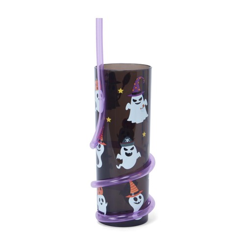 Morrisons Halloween Tumbler With Swirly Straw Assorted