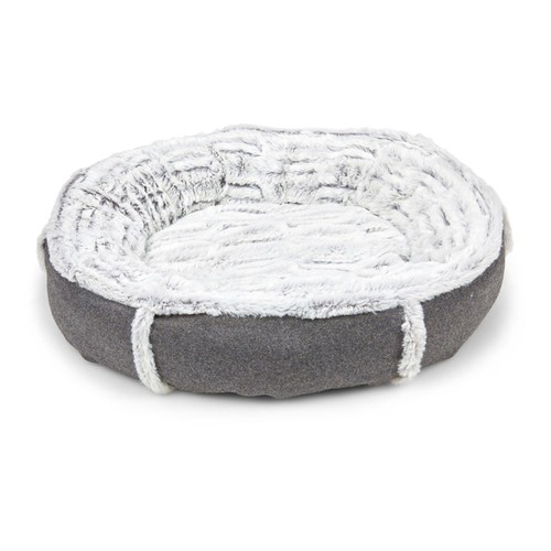 Morrisons Petface Graphite Grey Felt Donut Pet Bed