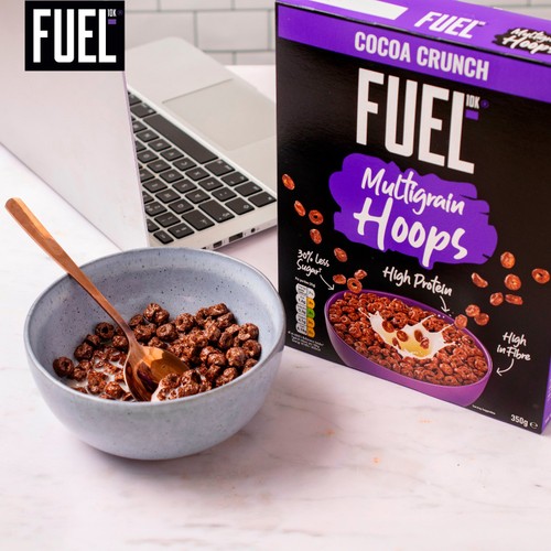 Fuel10k Multigrain Hoops Chocolate Cereal 350g 