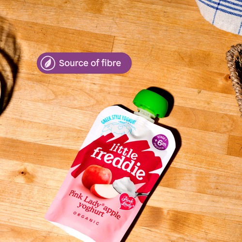 Little Freddie Organic Pink Lady Apple Yoghurt Baby Food Pouch 6+ Months