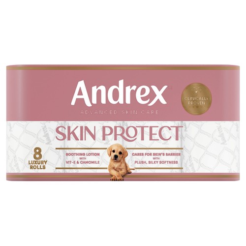 Andrex Skin Protect Toilet Roll 8 Pack