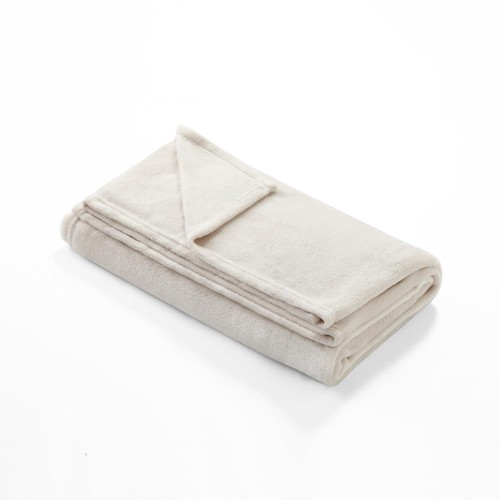 Morrisons Supersoft Throw 125X150Cm Cream