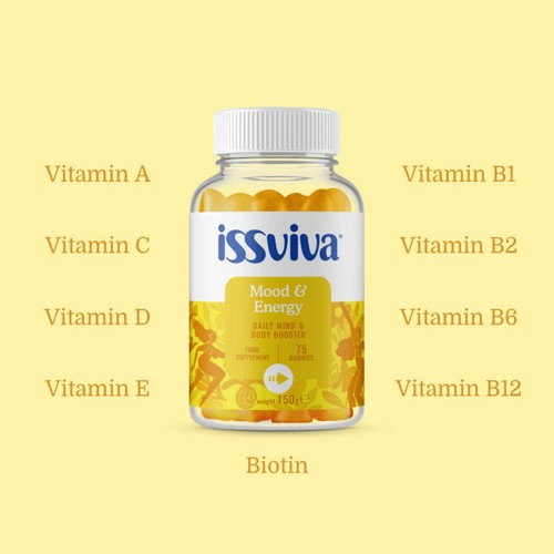 Issviva Mood & Energy Suplements 75 Gummies