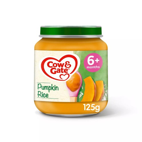 Cow & Gate Pumpkin Rice Baby Food Snack Jar 6+ Months