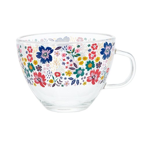 Floral Glass Mug