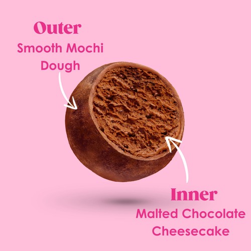 Little Moons Mini Moons Malted Chocolate Mochi Cheesecake 168g