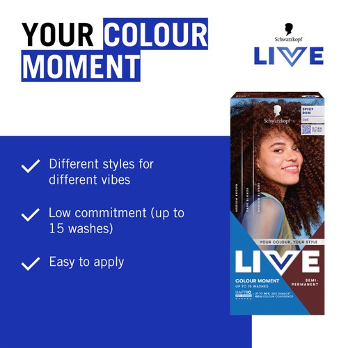 Live Colour Moment Semi-Permanent Hair Dye 065 Spicy Rum
