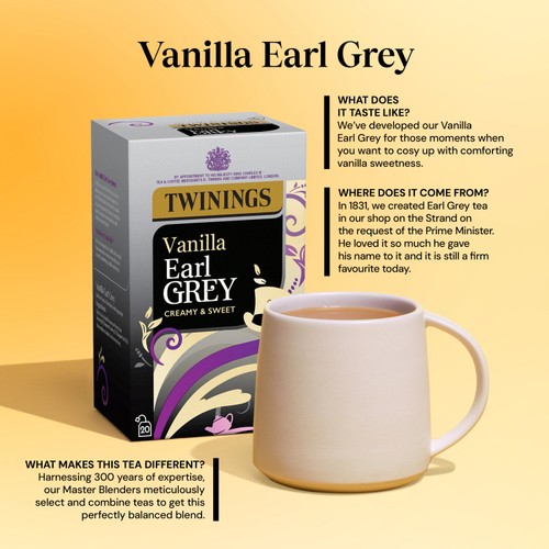 Twinings Vanilla Earl Grey 20 Tea Bags 40G
