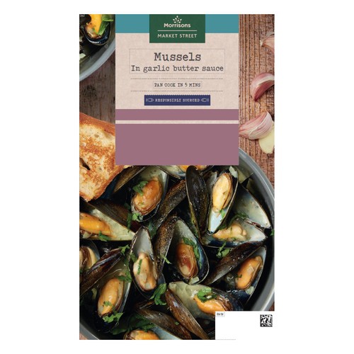 Morrisons Market Street Cooked Mussels In Garlic Butter 500g