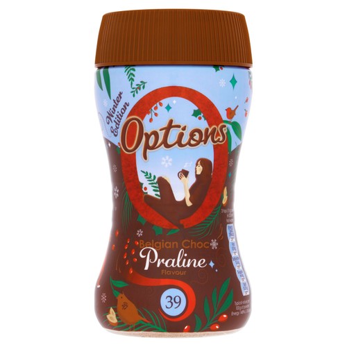 Options hazelnut praline hot chocolate