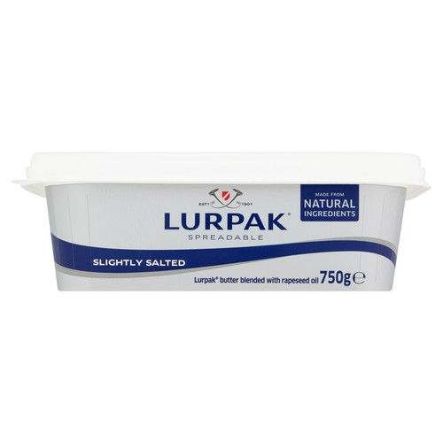 Lurpak Slightly Salted Spreadable Blend of Butter and Rapeseed Oil   750g
