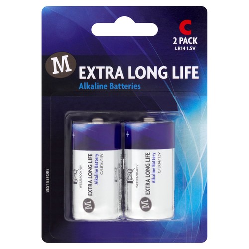 Morrisons extra long life alkaline batteries c