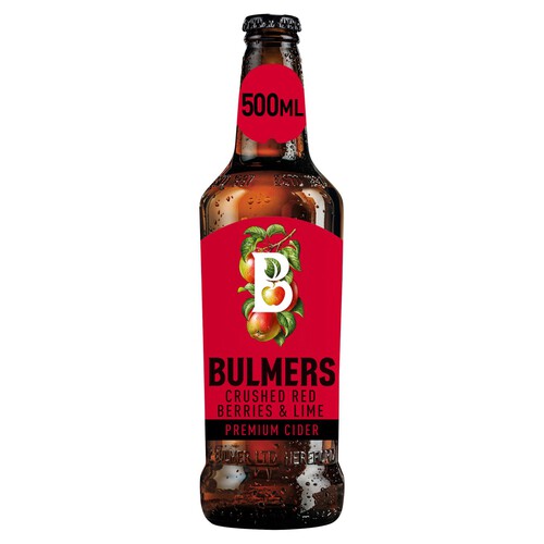 Bulmers Crushed Red Berries & Lime Cider Bottle