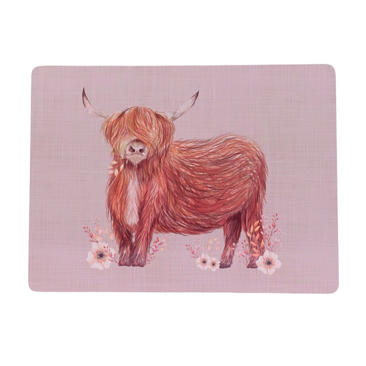 Nutmeg Home Highland Cow Cork Back Placemat