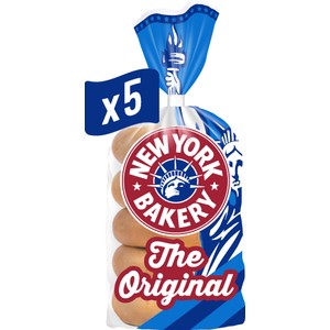 New York Bakery Co The Original Plain Bagels 5 Pack