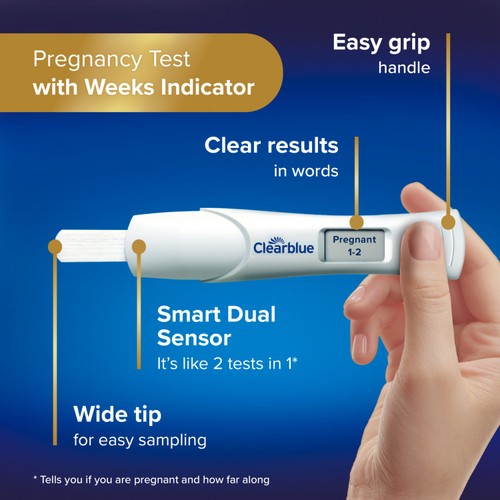 Clearblue Digital and Visual Pregnancy Test Kit, Triple Check, 3 Tests