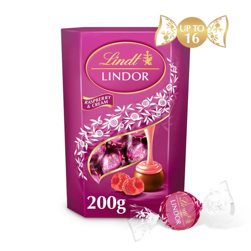 Lindt Lindor Raspberry & Cream 200G