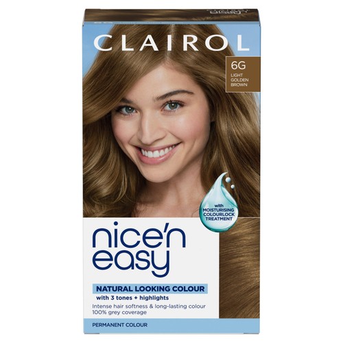 Clairol Nice n Easy Creme Permanent Hair Dye - 6g Light Golden Brown