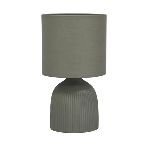 Home Style Mini Ribbed Lamp Grey