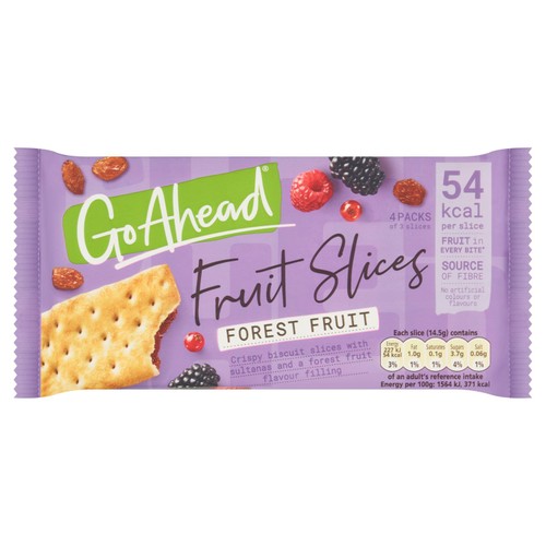 Go Ahead Forest Fruit Crispy Fruit Slices Snack Bars 4 Pack Multipack 