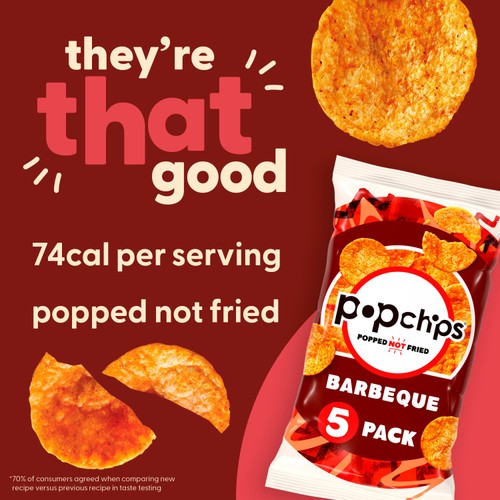 Popchips Barbecue Multipack Crisps 5 Pack