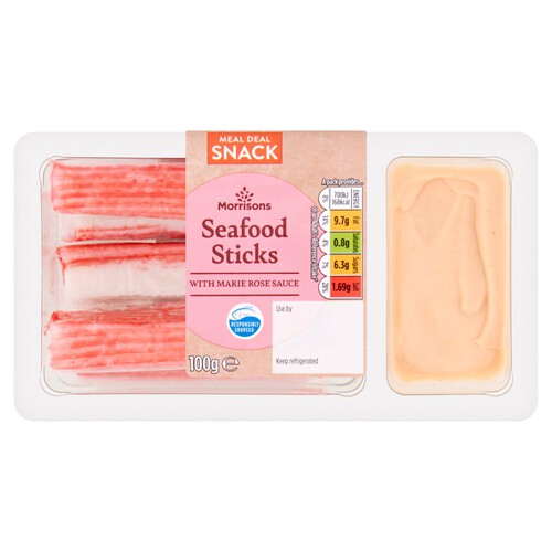 Morrisons Snack Seafood Sticks With Marie Rose Sauce