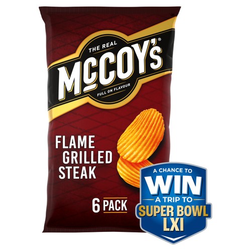 McCoy's Flame Grilled Steak Multipack Crisps 6 Pack