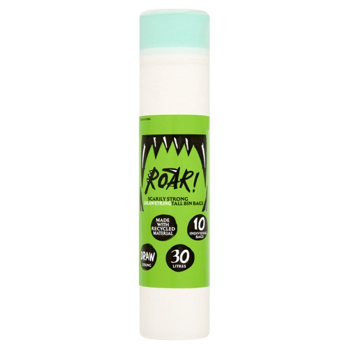 Roar! Tall Kitchen Bin 30L Liners 10 Pack