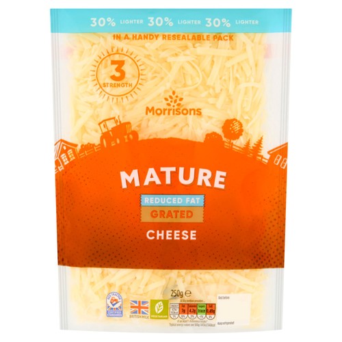 Morrisons 30% Lighter Mature Grated Cheese 250g