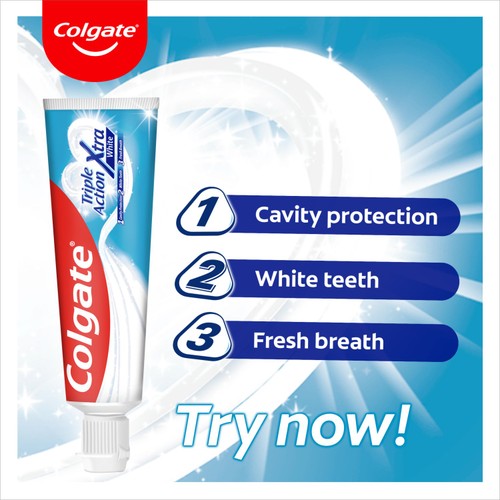 Colgate Triple Action Extra White Teeth Whitening Toothpaste