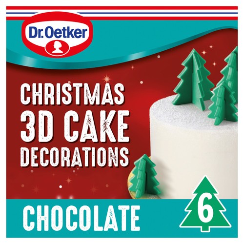 Dr. Oetker Christmas 3D Cake Decorations  6 Pack