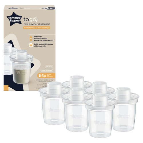  Tommee Tippee Closer To Nature 6 Milk Powder Dispensers 