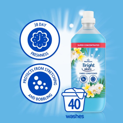 Morrisons Bright Skies Fabric Conditioner 40 Washes
