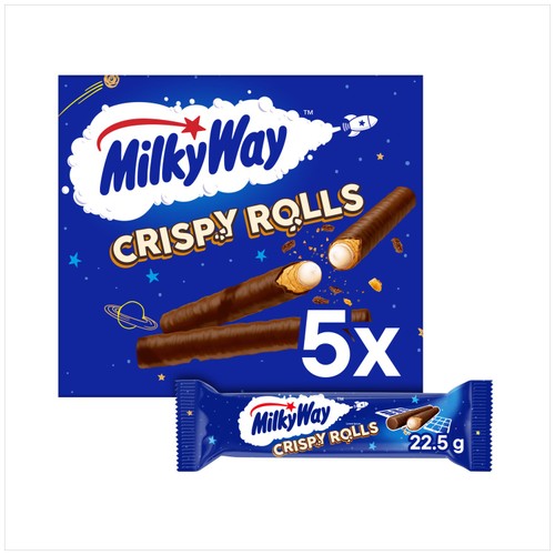 Milky Way Crispy Rolls Biscuit & Milk Chocolate Multipack 5 x 22.5g