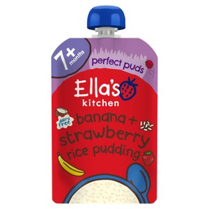 Ella's Kitchen Dairy Free Rice Pudding Bananas & Strawberry Baby Food Pouch