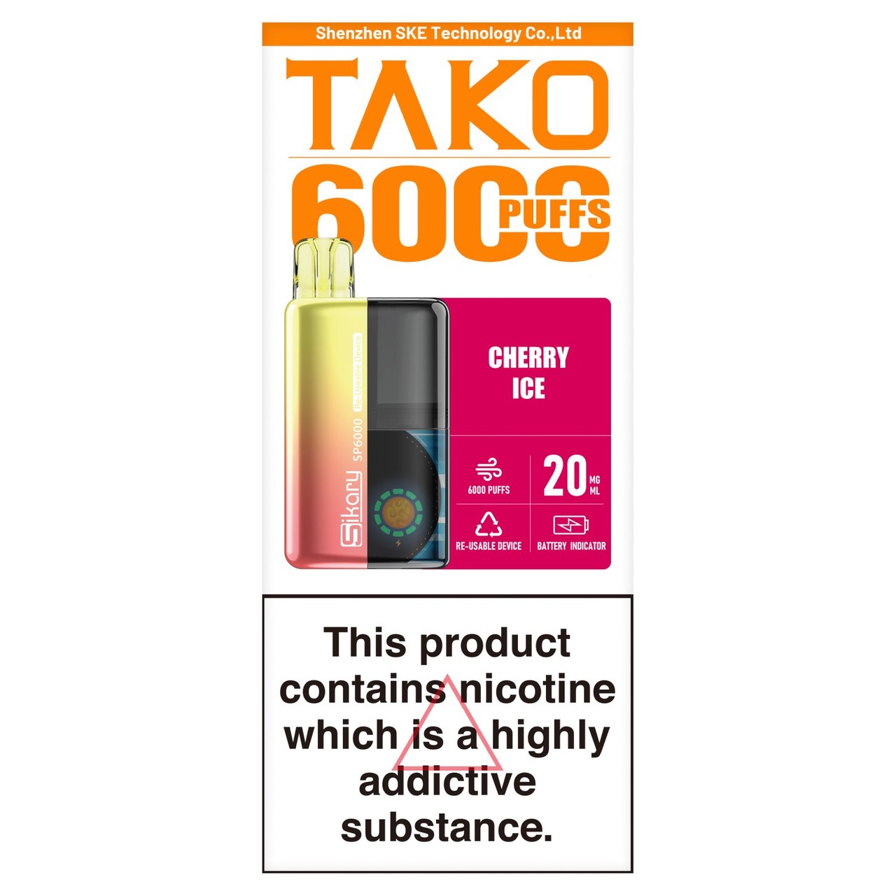 Sikary SP6000 Cherry Ice Kit 20mg
